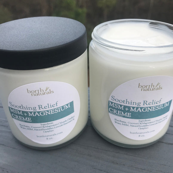 MSM and Magnesium Creme for soothing relief