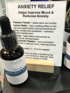 Tincture - Reduce Anxiety with passion flower, lemon balm, catnip and chamomile