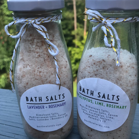 BATH SALTS 14 oz. -  Eucalyptus + Rosemary + Lime