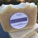 Soothing natural soap bar with  collodial oatmeal and lavender 